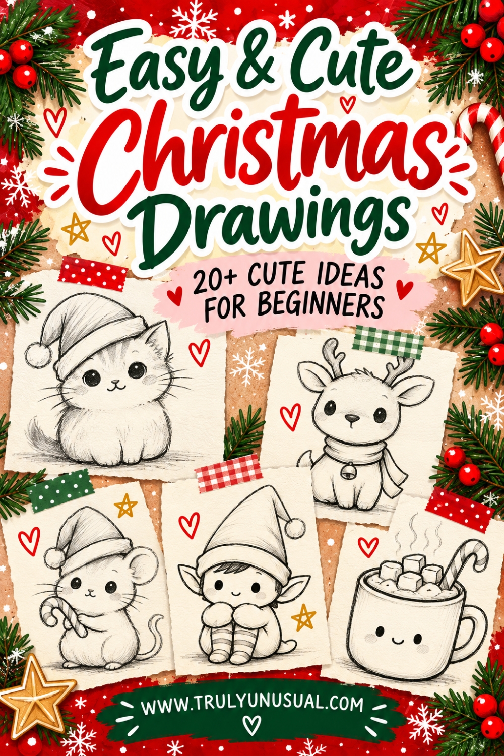 Easy Cute Christmas Drawing Ideas For Beginners